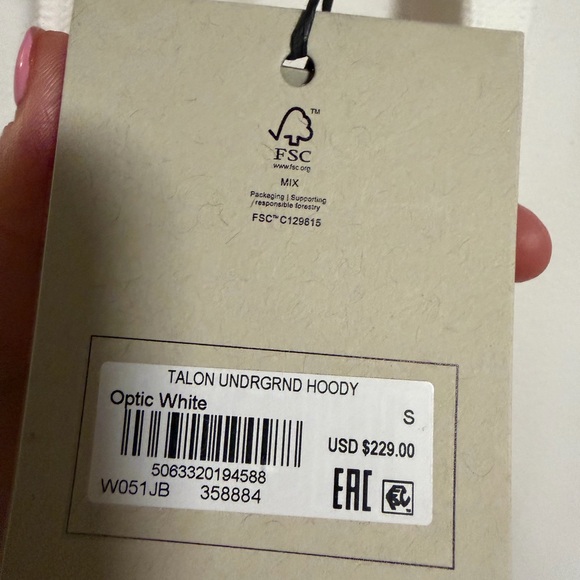 All Saints women’s small white Hoodie with silver sequins NWT - Picture 4 of 7